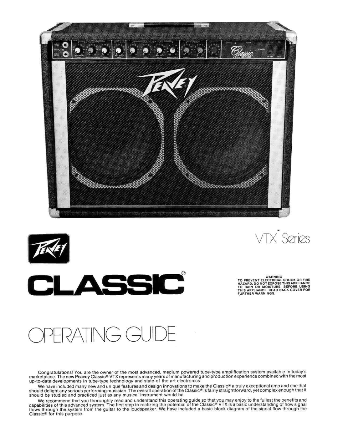 Peavey VTX Series manual 