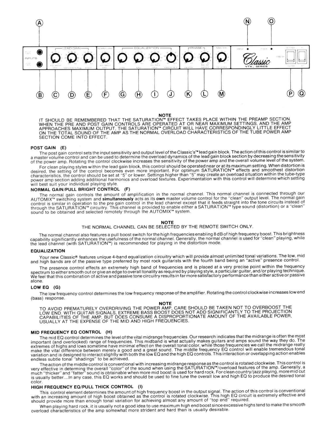 Peavey VTX Series manual 