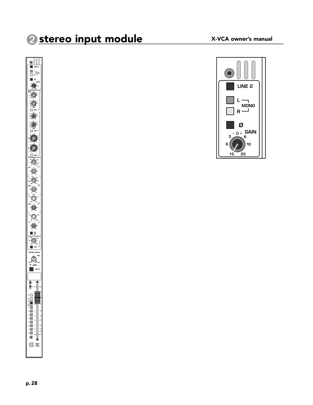 Peavey X-VCA owner manual + Gain 