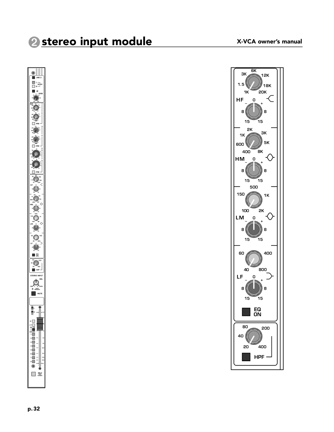 Peavey X-VCA owner manual 150 