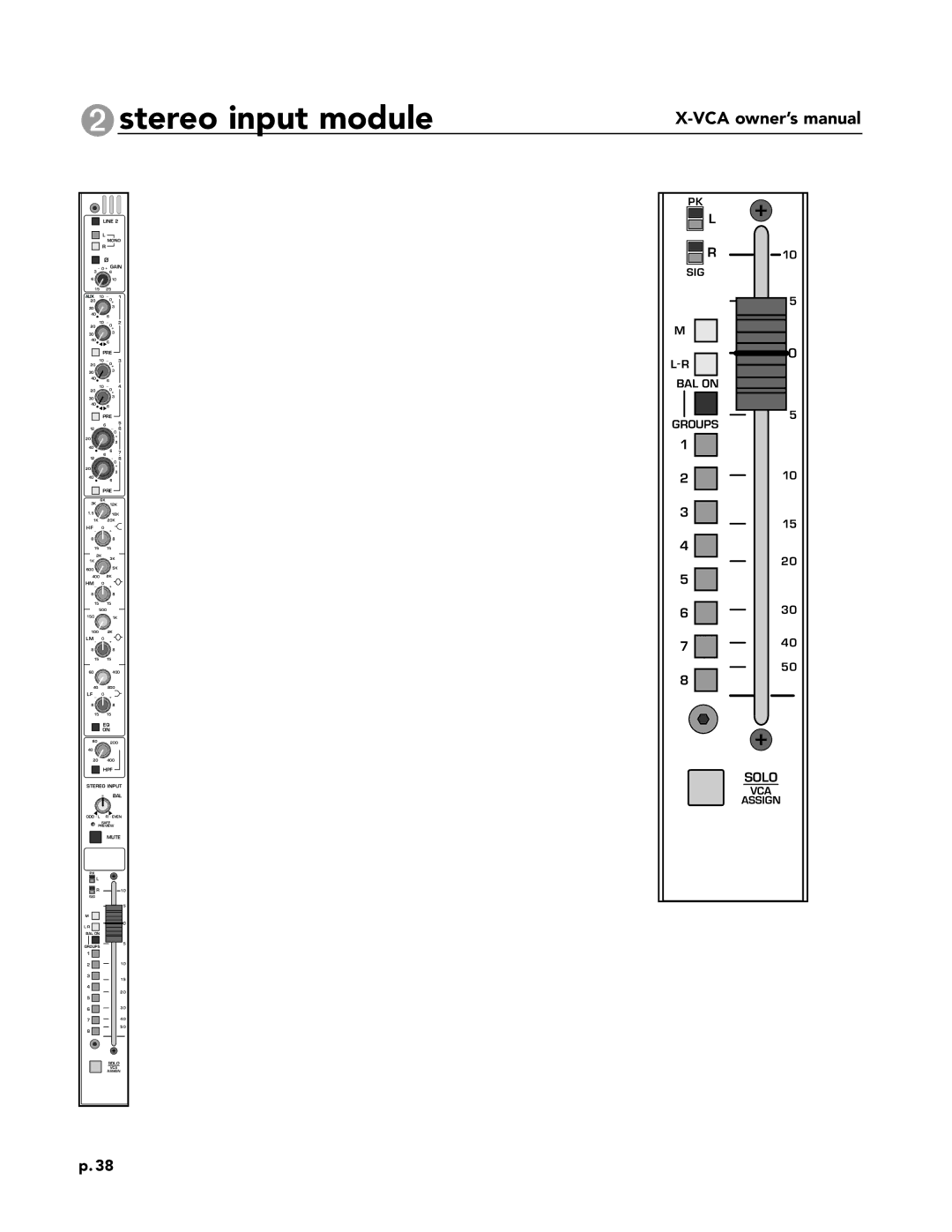 Peavey X-VCA owner manual Sig 