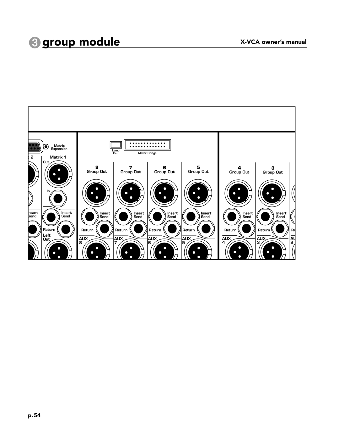 Peavey X-VCA owner manual Aux 