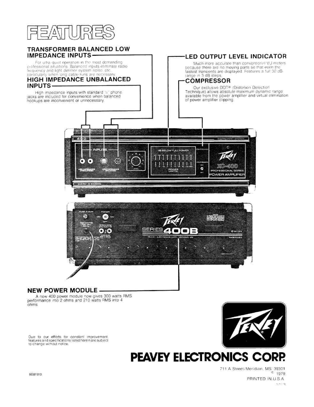 Peavey XC-400 manual 