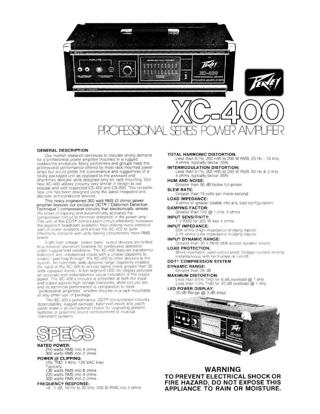 Peavey XC-400 manual 