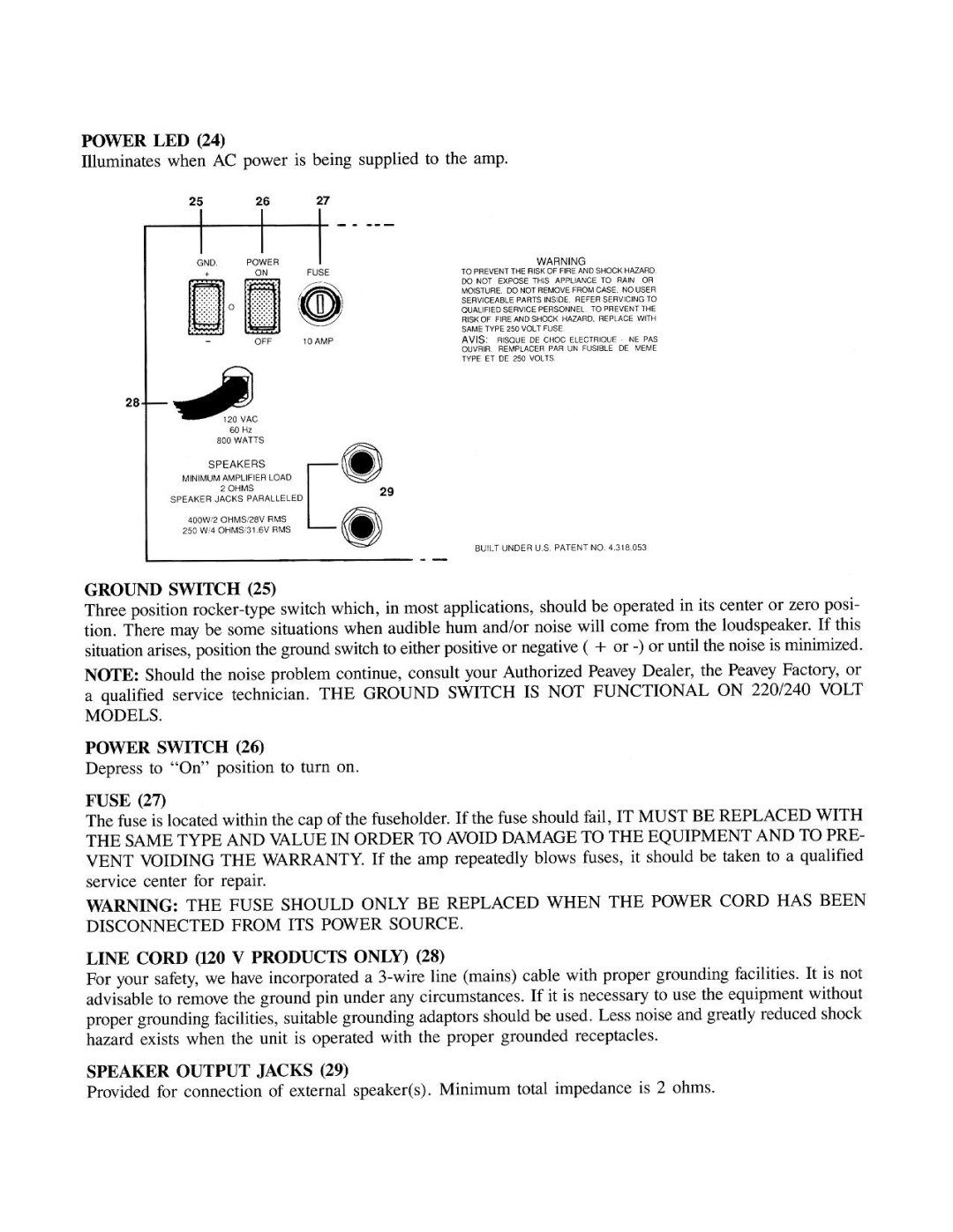 Peavey XP Series manual 