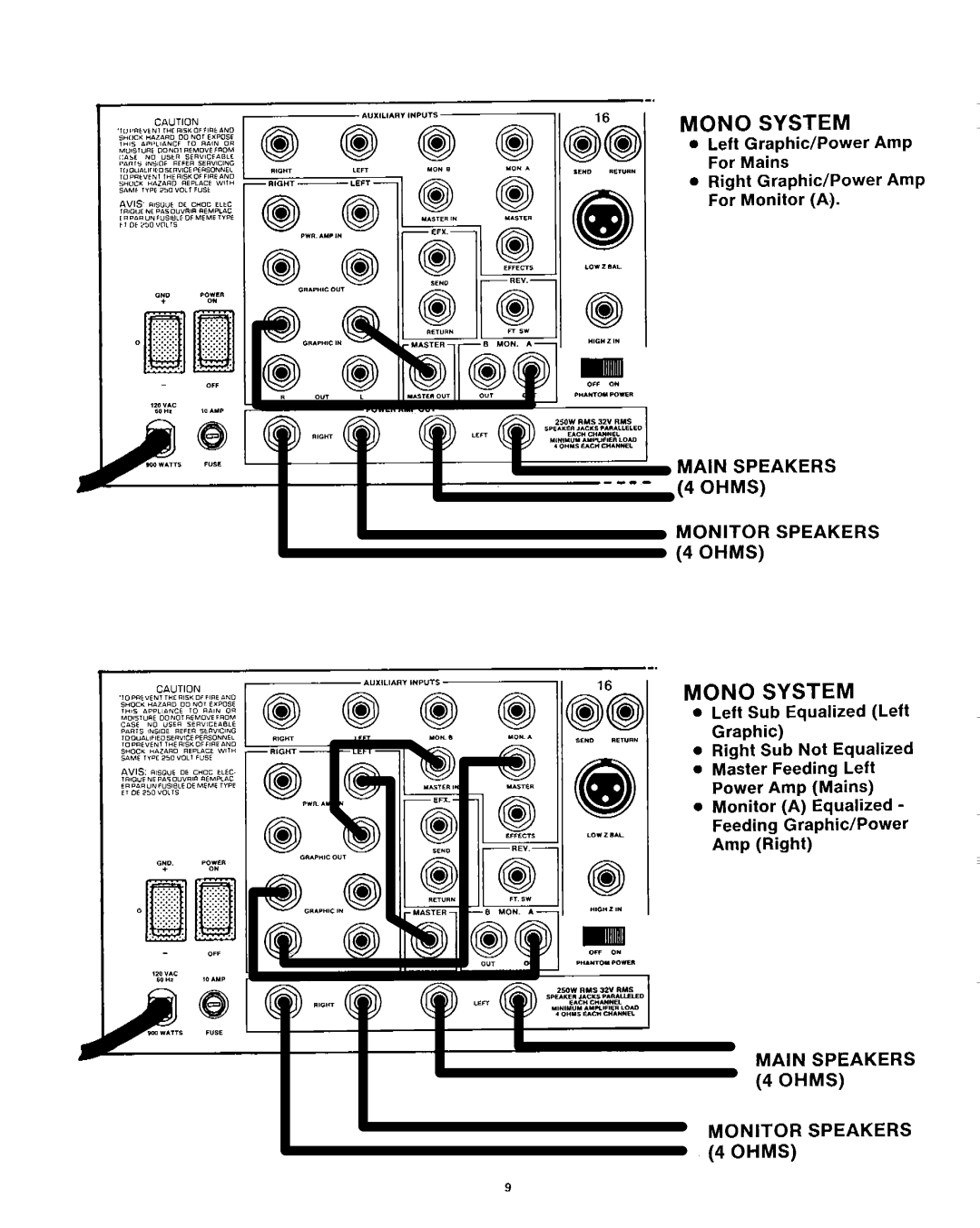 Peavey XR-800C, XR-1200C manual 