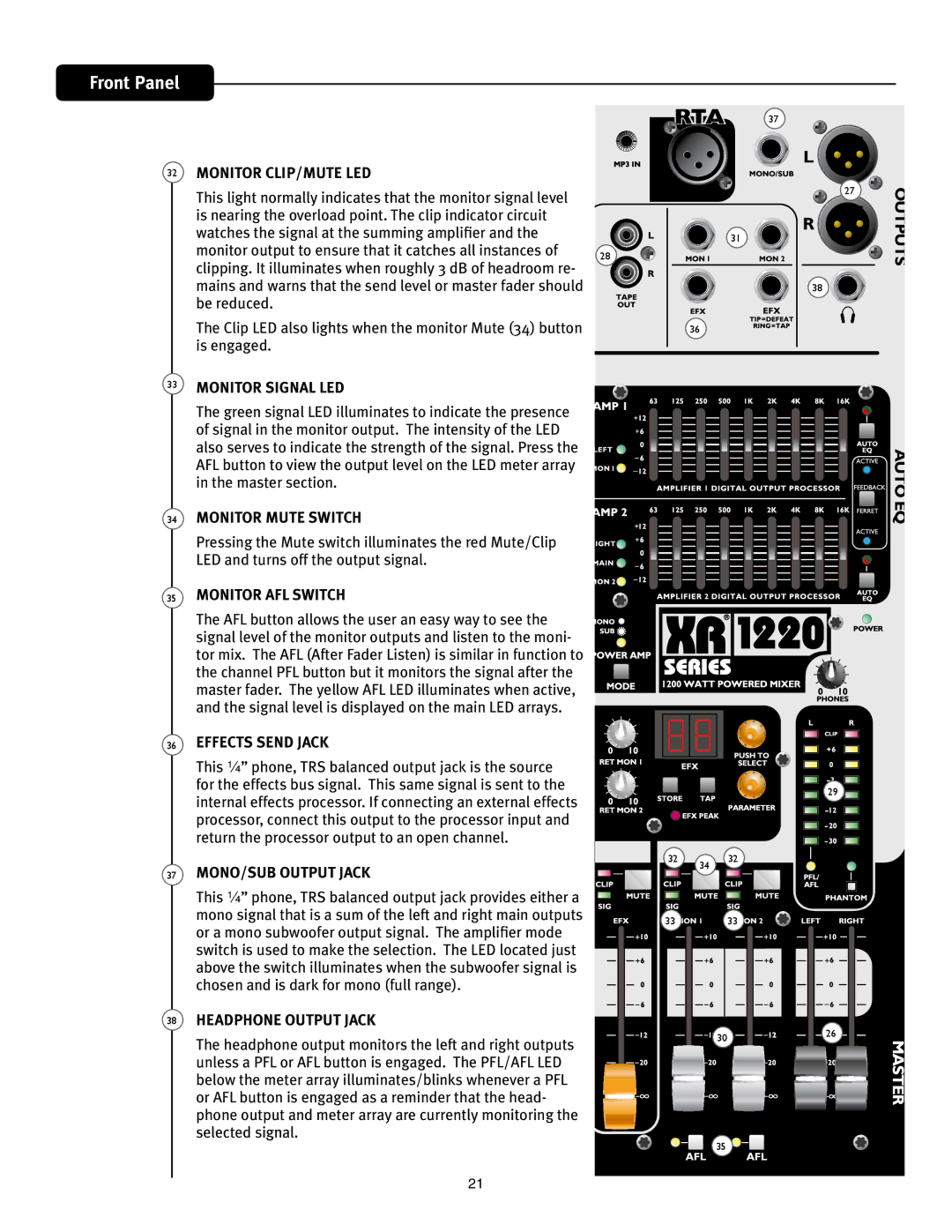 Peavey XR 1220 32 .0/*503$-*1.65&-&%, 33 .0/*5034*/--&%, 34 .0/*503.65&48*5$, 35 .0/*503-48*5$, 36 &&$544&/%+$ 