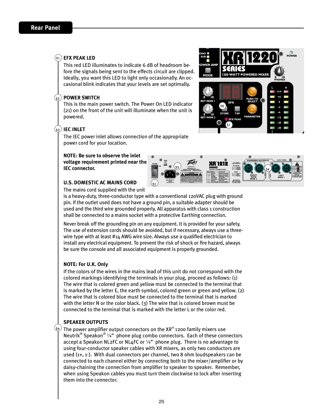 Peavey XR 1220, XR 1212 manual 3FBS1BOFM, $Dpoofdups 