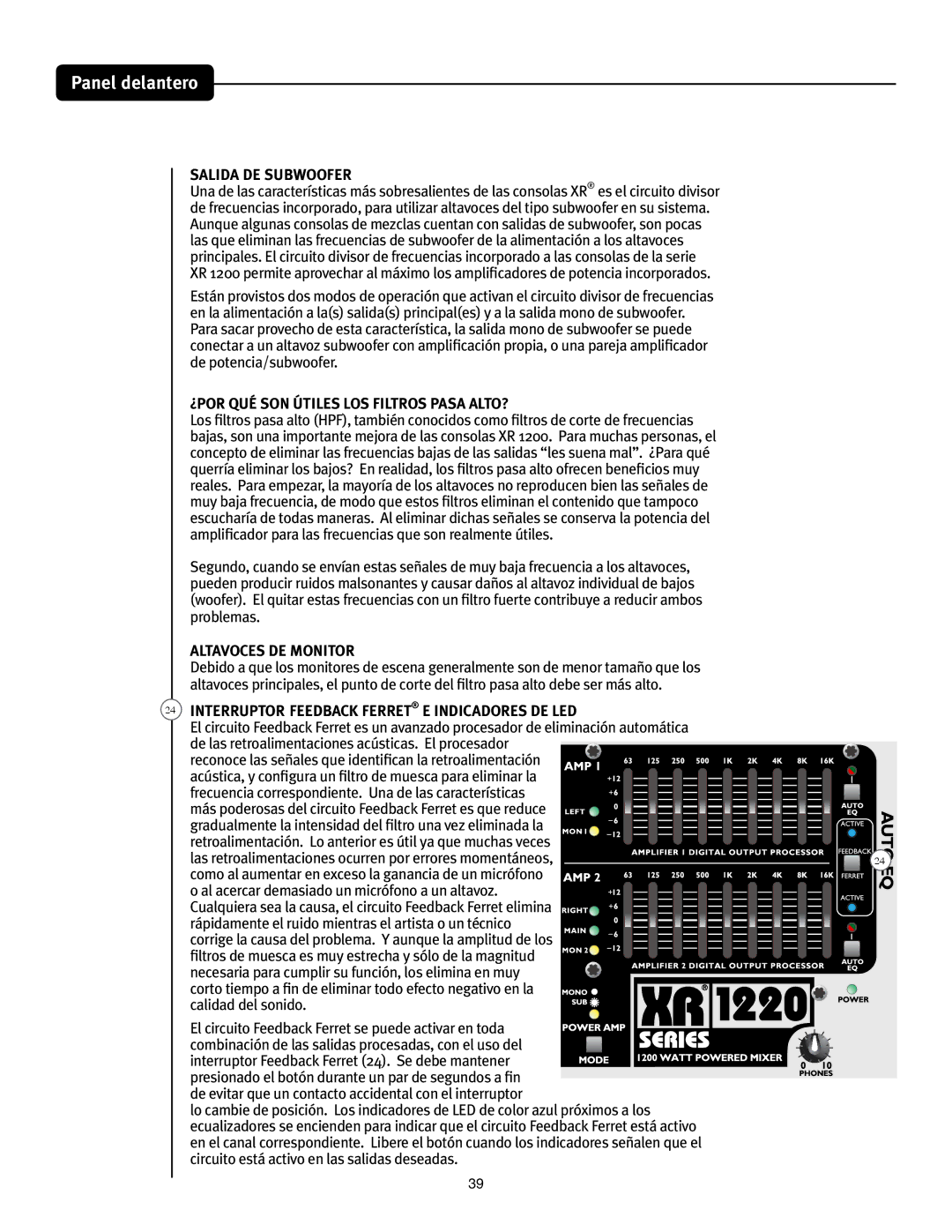 Peavey XR 1220, XR 1212 manual %&46#800&3, EfQpufodjbTvcxppgfs, 10326c40/Ò5*-&4-04*-530414-50 