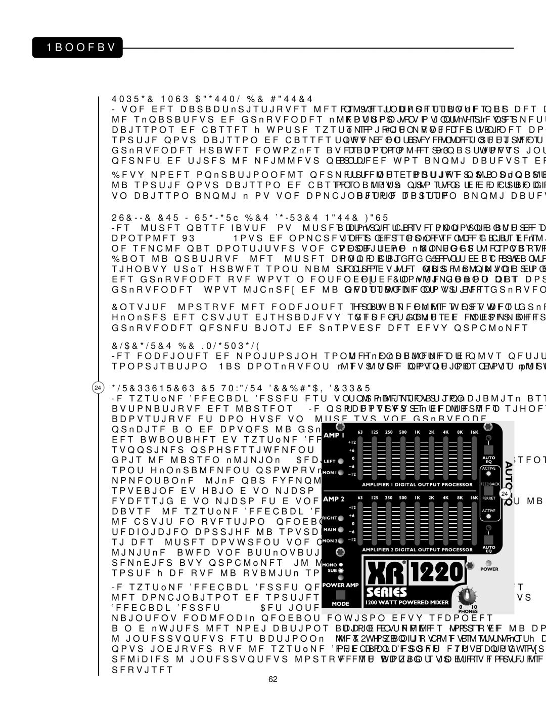 Peavey XR 1212, XR 1220 manual 4035*&1063$*440/%&#44&4, 26&--&&45-µ65*-*5c%&4*-53&4144&65, $&*/5&4%&.0/*503 