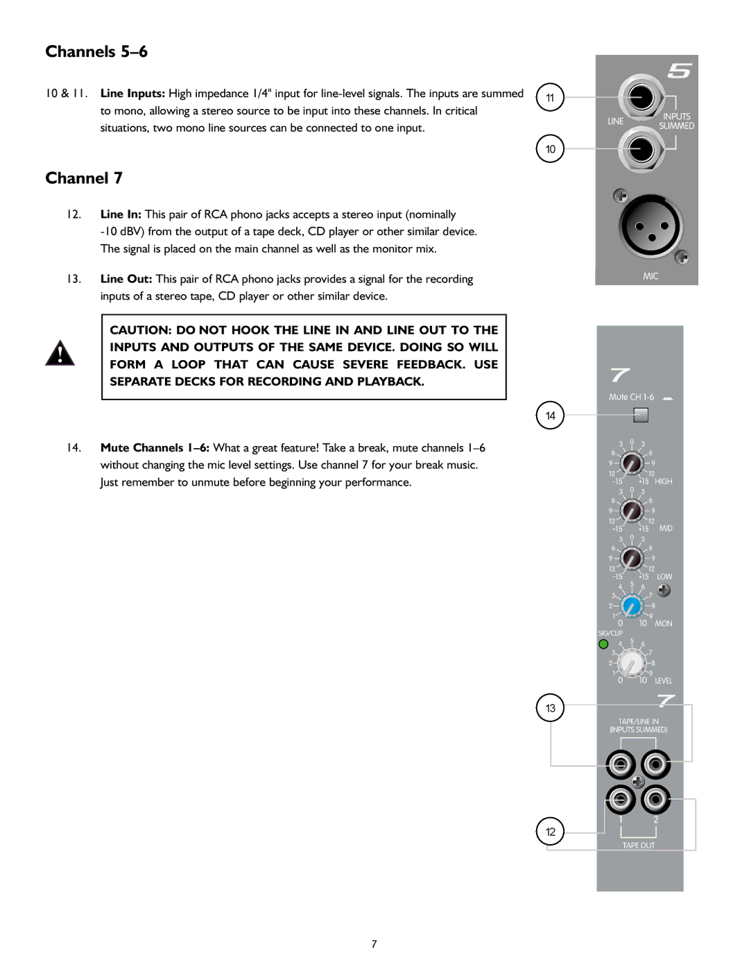 Peavey XR 600G operation manual Channel 