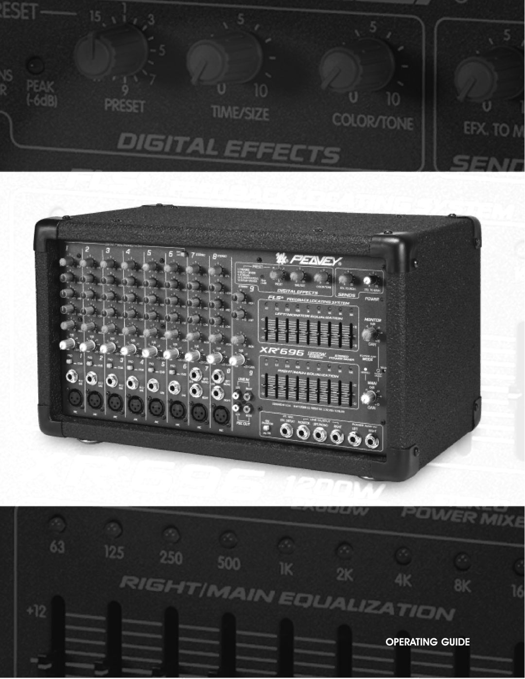 Peavey XR 696 manual Operating Guide 