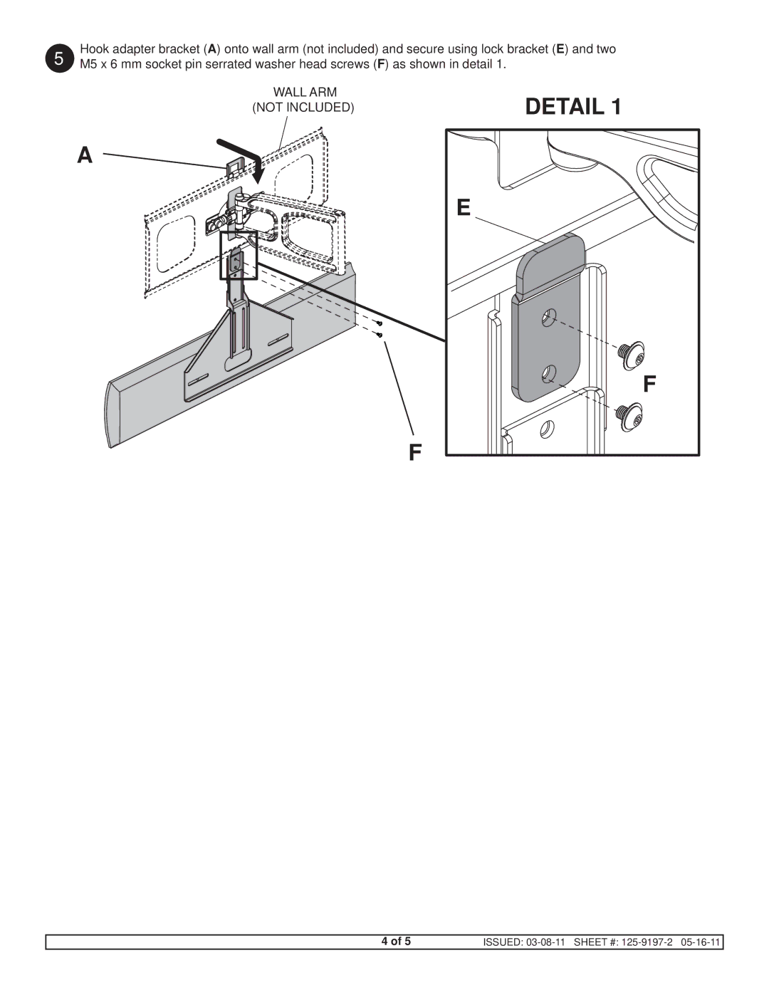 Peerless Industries ACC-SB-M manual Detail 