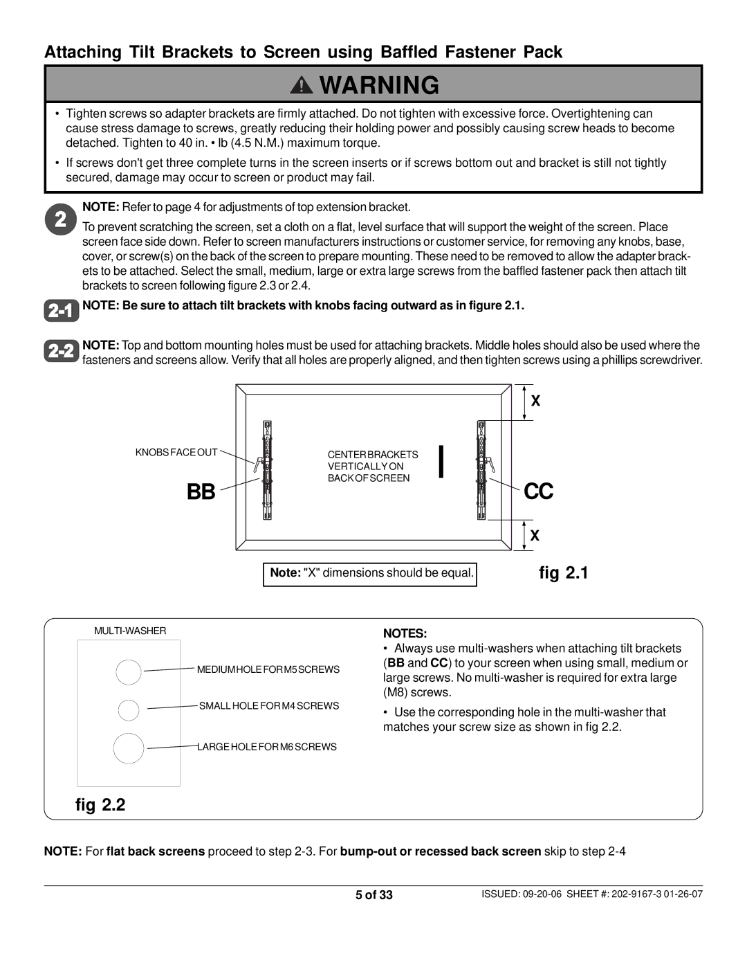 Peerless Industries ONE-TP-S, RTONES manual Issued 09-20-06 Sheet # 202-9167-3 