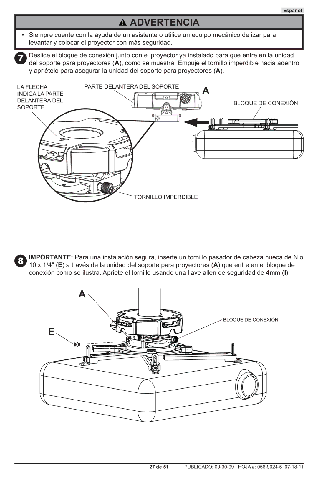 Peerless Industries PRG-UNV-S, PRG-UNV-W manual 27 de 