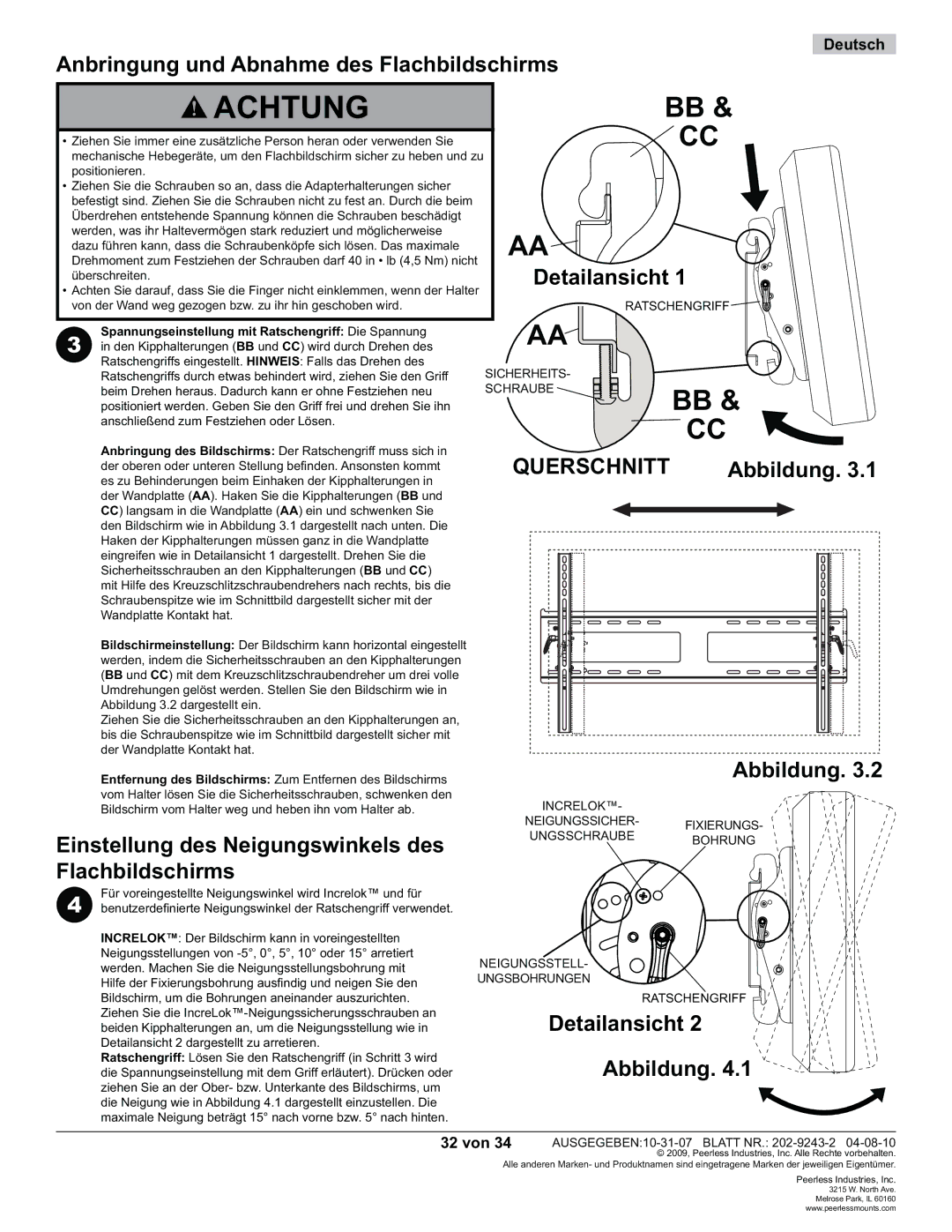 Peerless Industries PWS320/BK, PT650 manual 