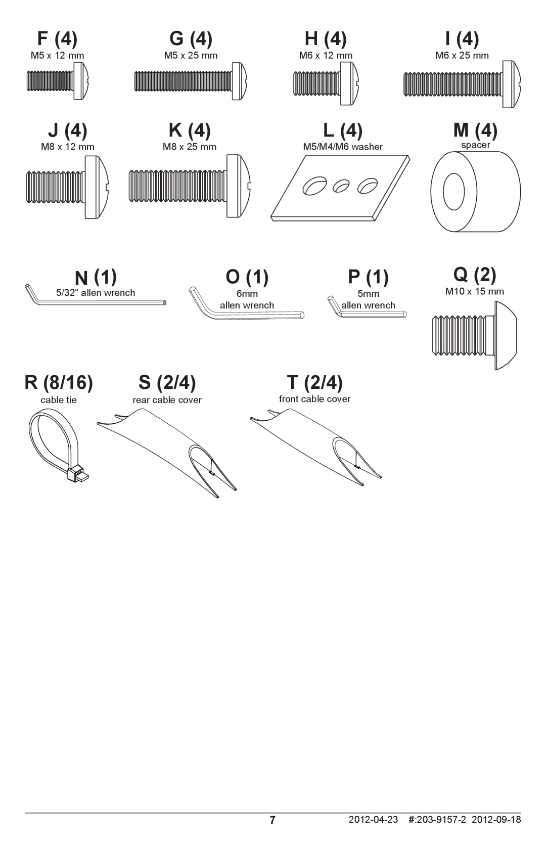 Peerless Industries SA761PU, SA763PU manual Cable tie 