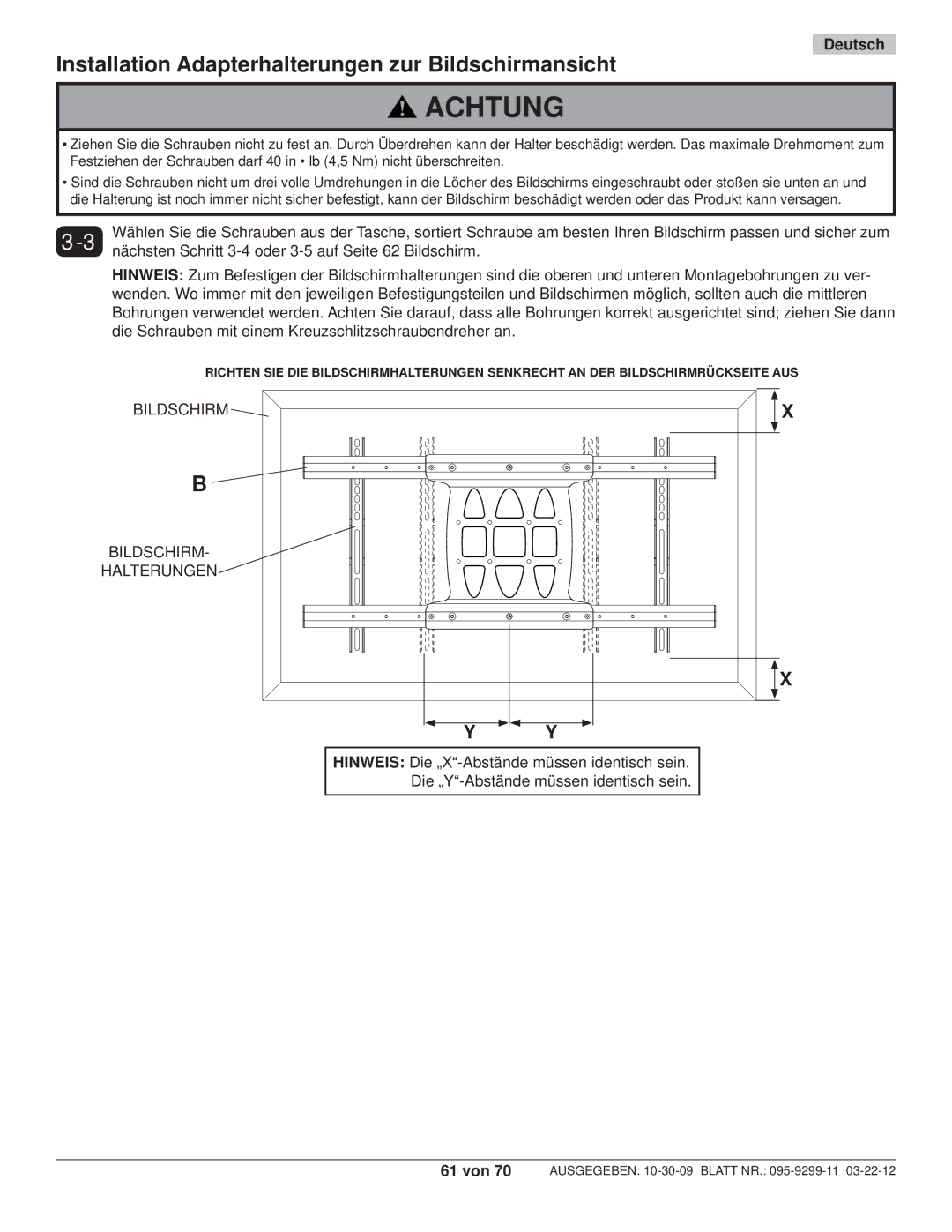 Peerless Industries SA771PU manual Bildschirm Halterungen 