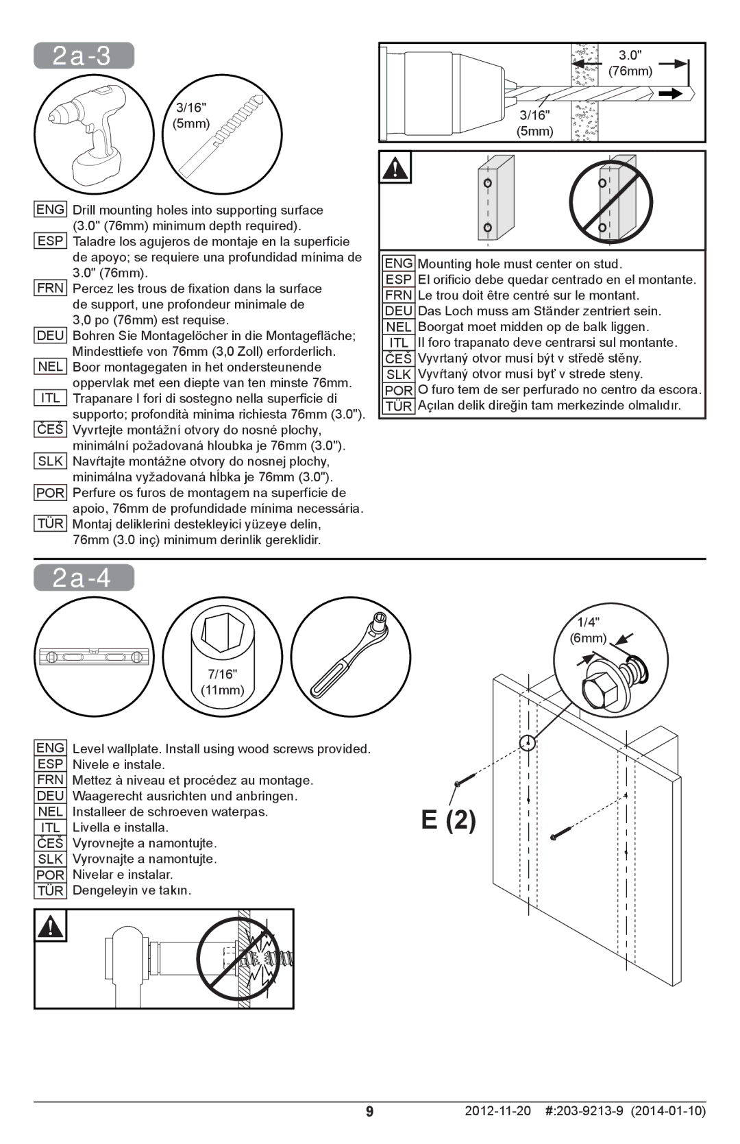 Peerless Industries SAL770 manual 2a-3, 2a-4 