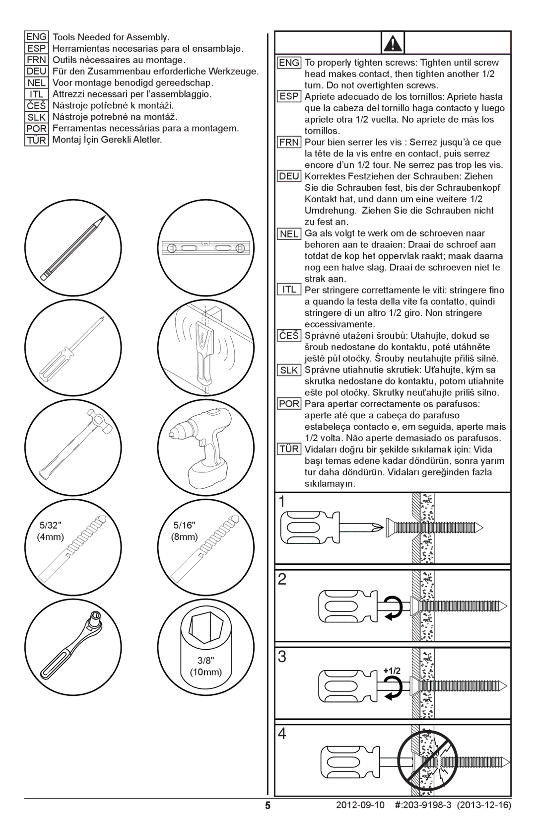 Peerless Industries SFL646 manual +1/2 