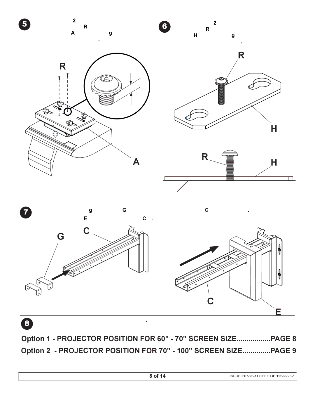 Peerless Industries UST-WallArm3 manual Ar H 