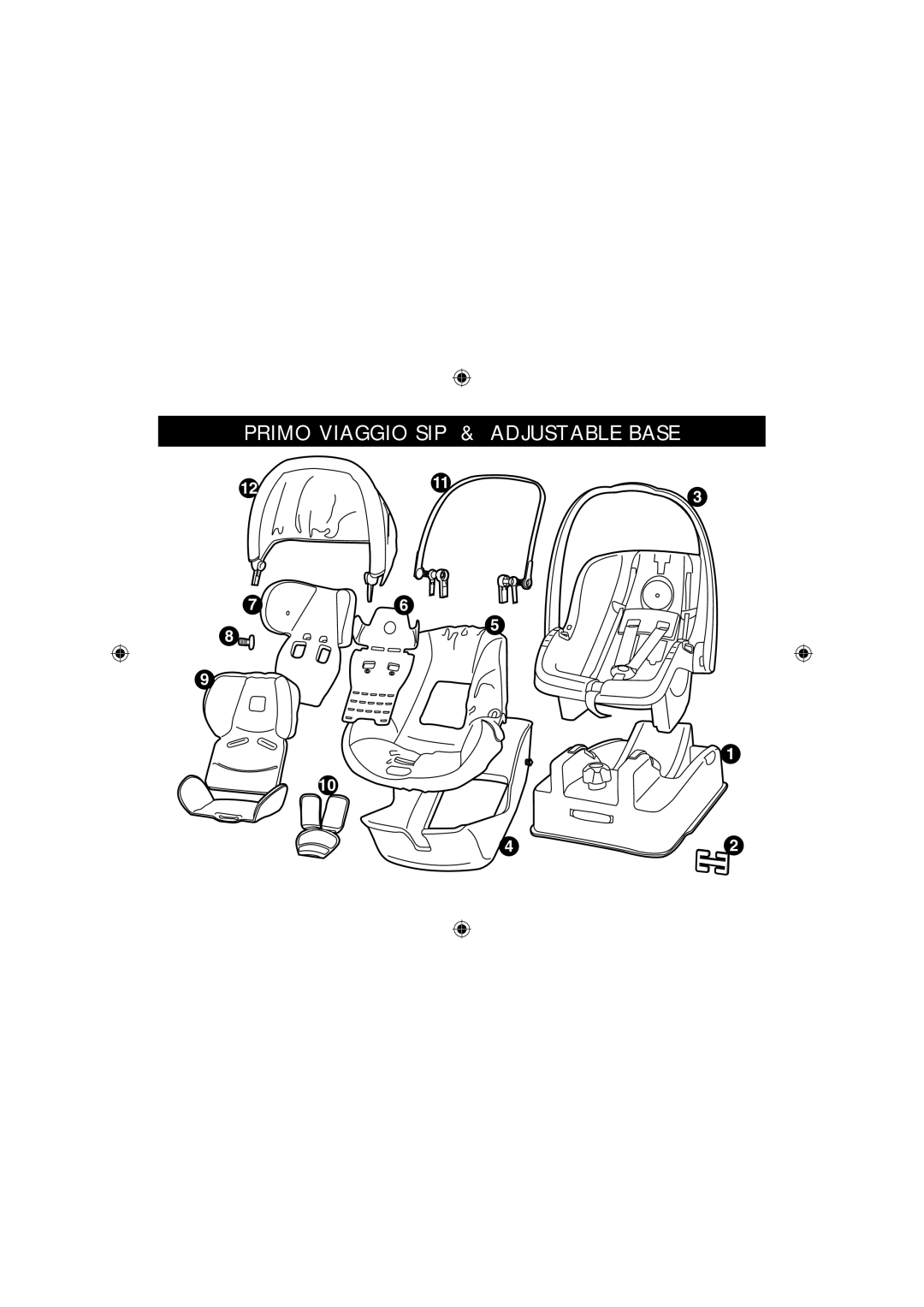 Peg-Perego ECE R44, ECE R04 manual Primo Viaggio SIP & Adjustable Base 