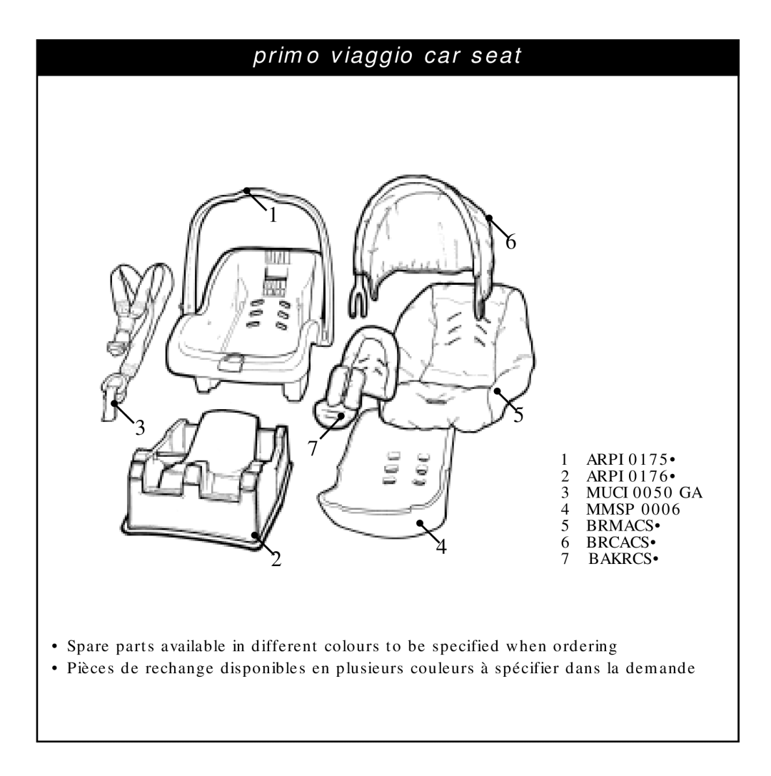 Peg-Perego ECE R44/03 manual Primo viaggio car seat 