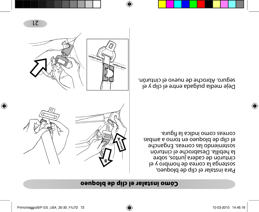 Peg-Perego ES 30.30 owner manual Bloqueo de clip el instalar Cómo 