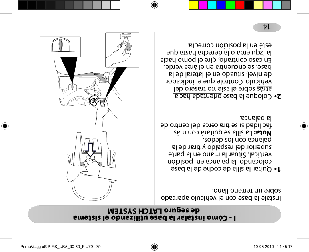 Peg-Perego ES 30.30 owner manual PrimoViaggioSIP-ESUSA30-30FIU79 10-03-2010 