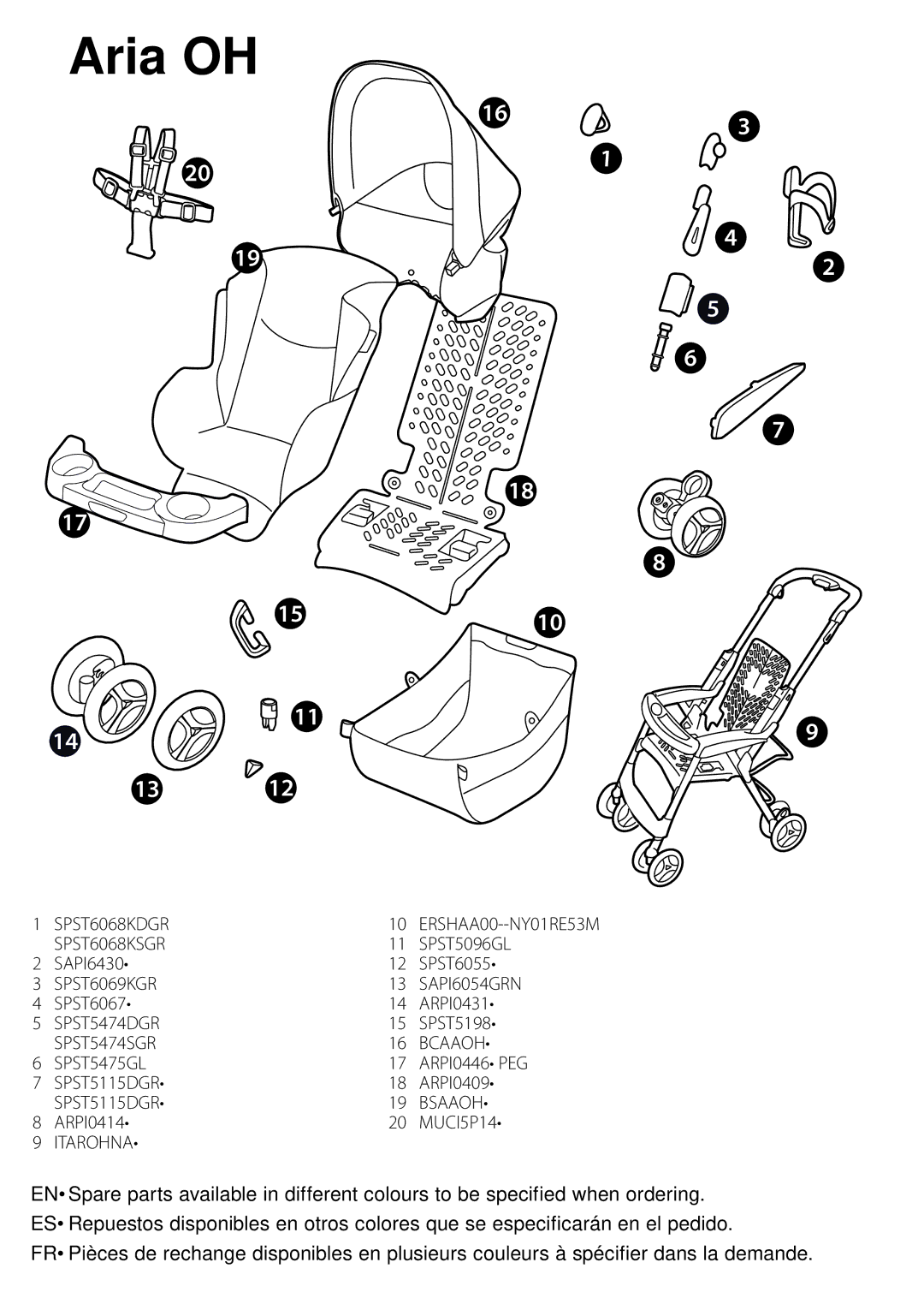 Peg-Perego FINA0703 manual Aria OH 