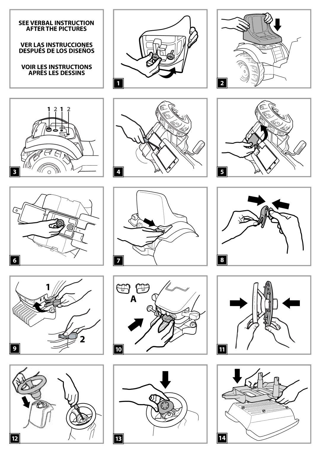 Peg-Perego IGCD0522 manual See Verbal Instruction After the Pictures 