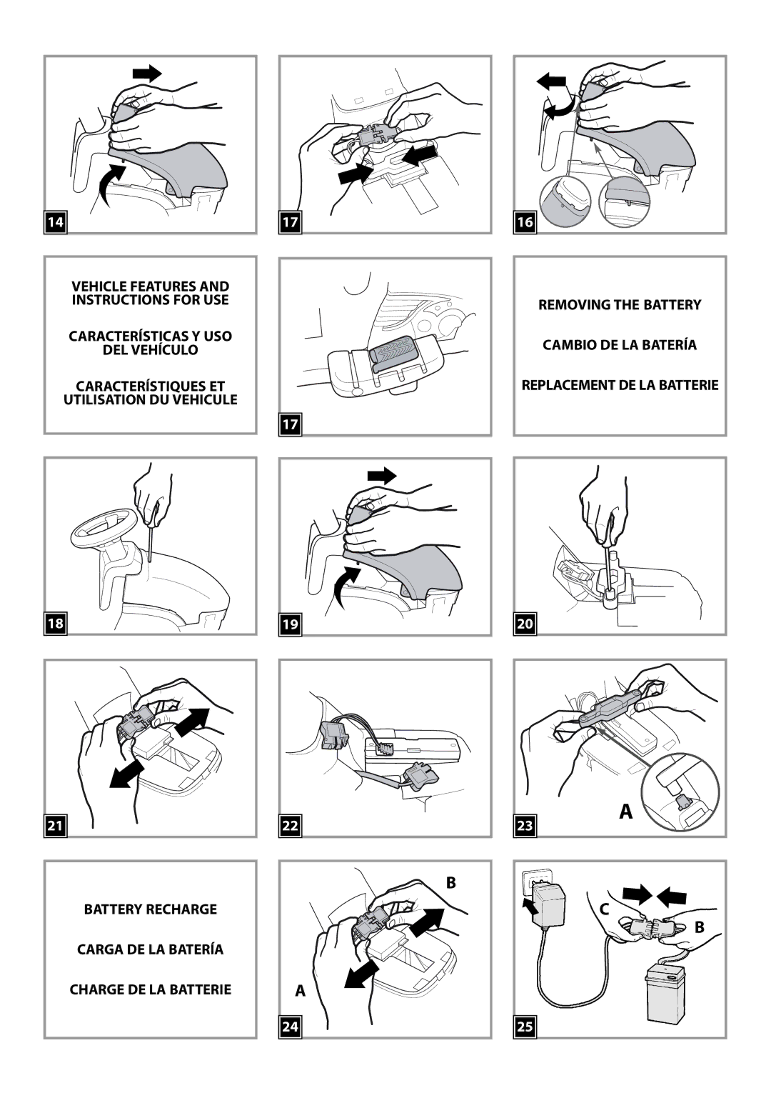 Peg-Perego IGED1068 manual Vehicle Features and Instructions for USE 