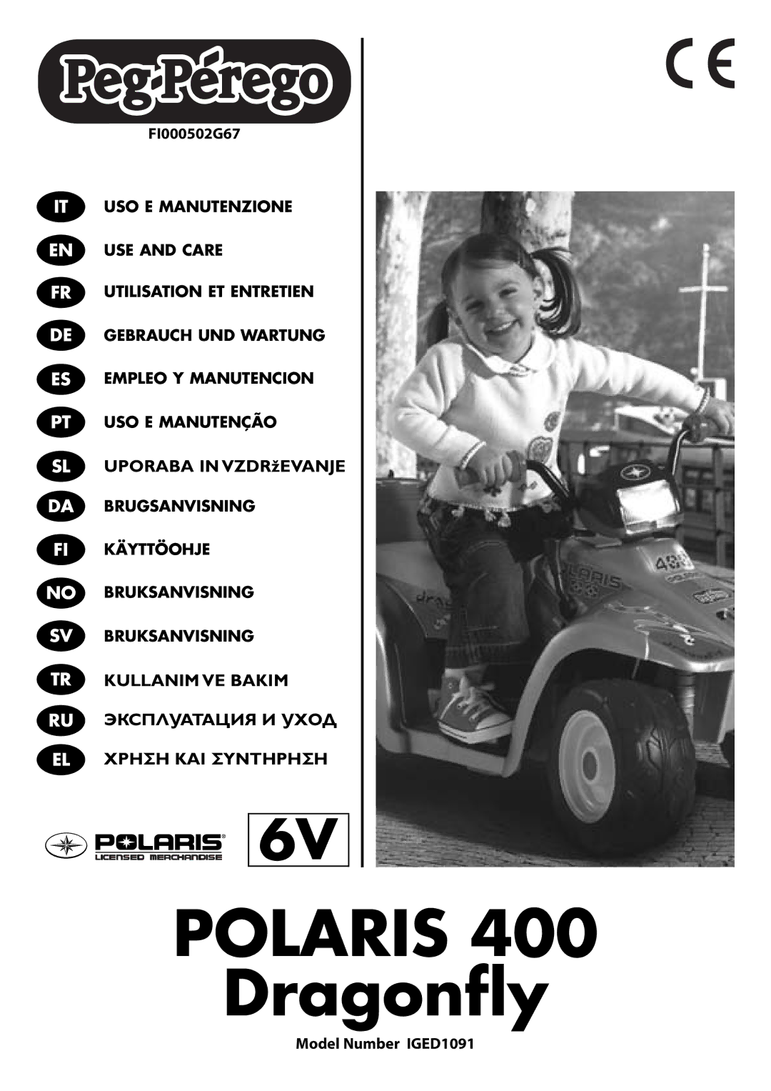 Peg-Perego IGED1091 manual Polaris 