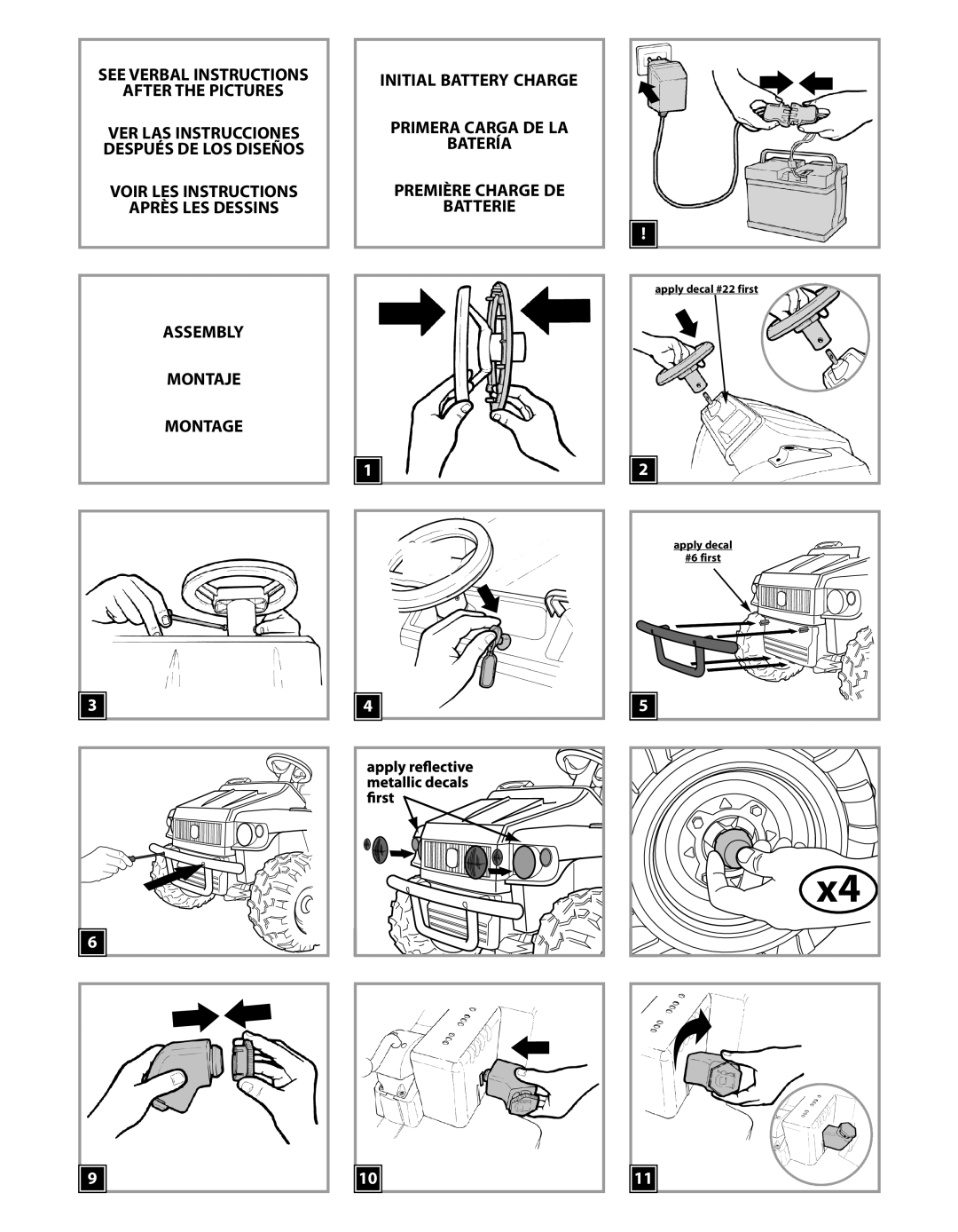 Peg-Perego IGOD0051 manual See Verbal Instructions After the Pictures 