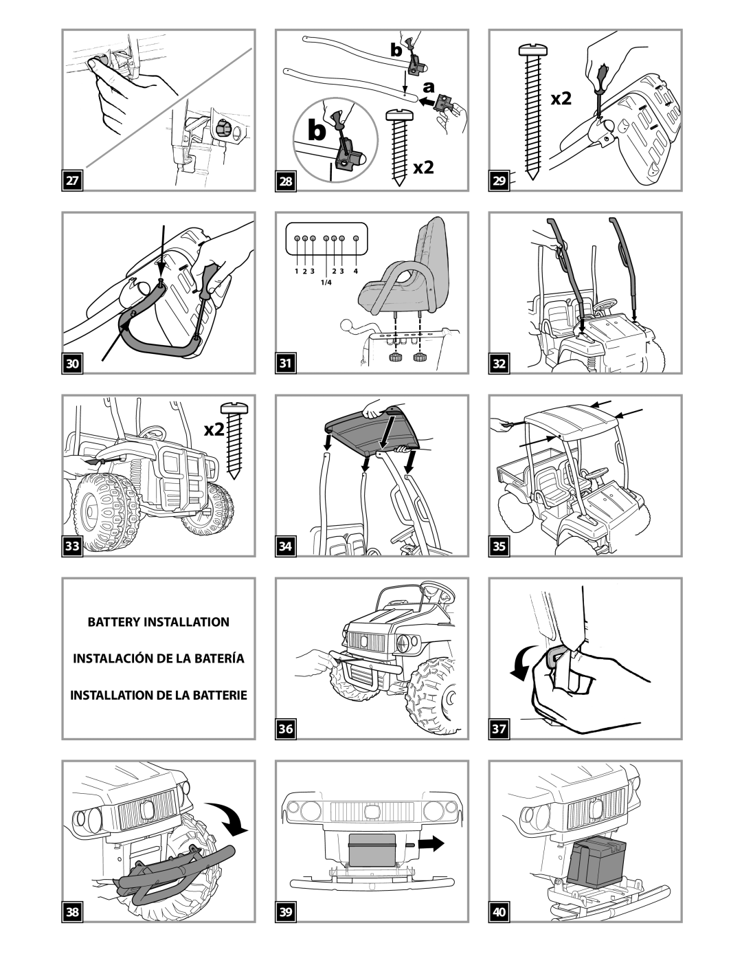 Peg-Perego IGOD0051 manual Battery Installation 