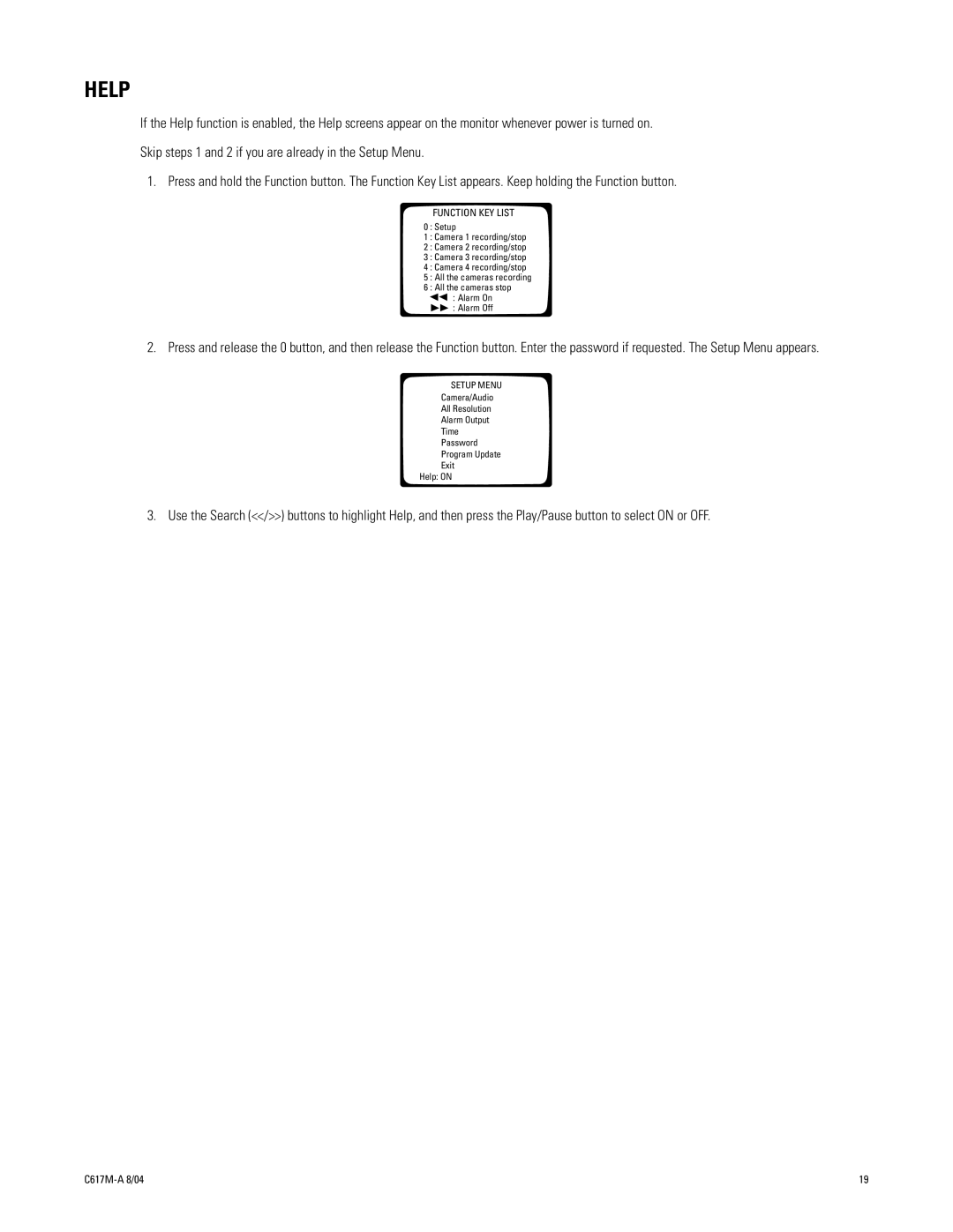 Pelco 1104-080 manual Help 