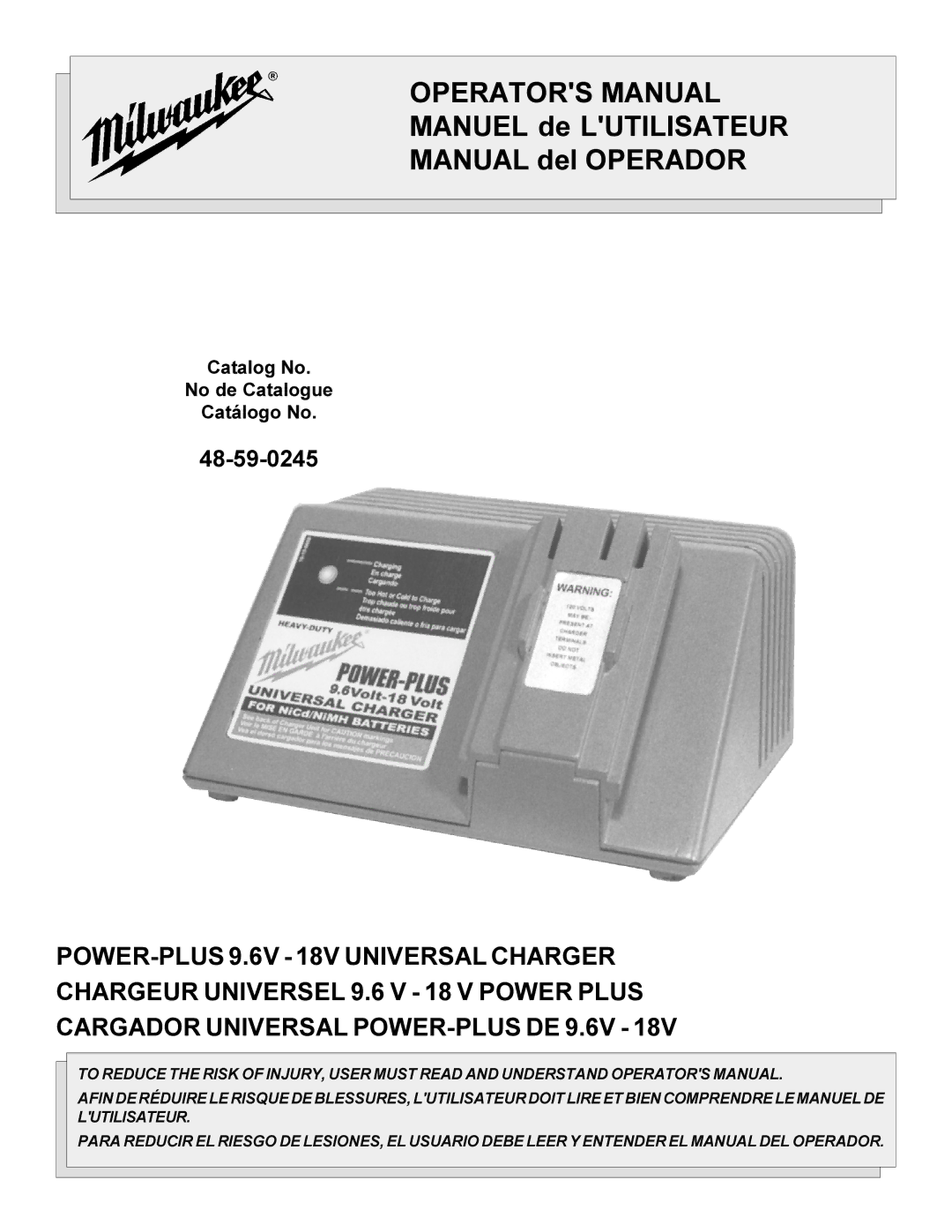 Pelco 48-59-0245 manual Operators Manual, Manuel de Lutilisateur Manual del Operador 