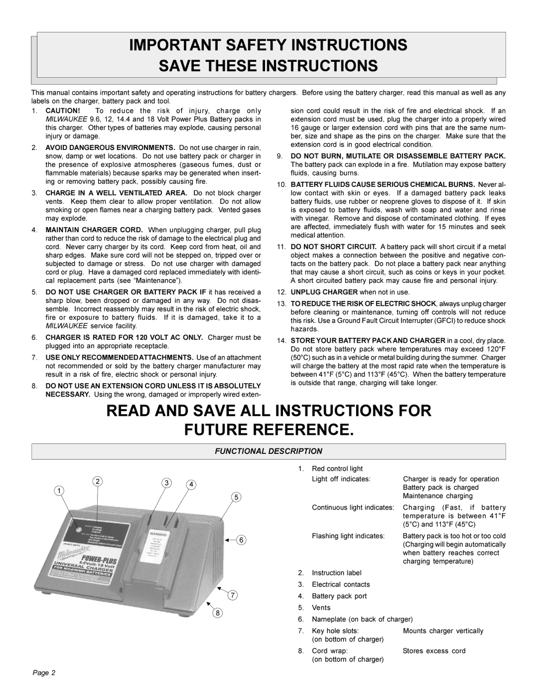 Pelco 48-59-0245 manual Important Safety Instructions, Read and Save ALL Instructions for Future Reference 