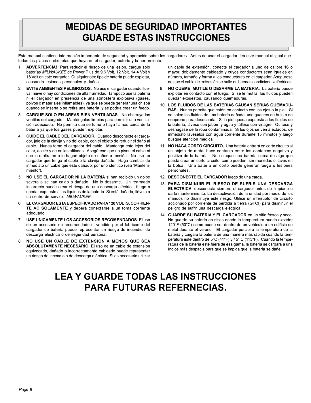 Pelco 48-59-0245 manual Medidas DE Seguridad Importantes Guarde Estas Instrucciones 