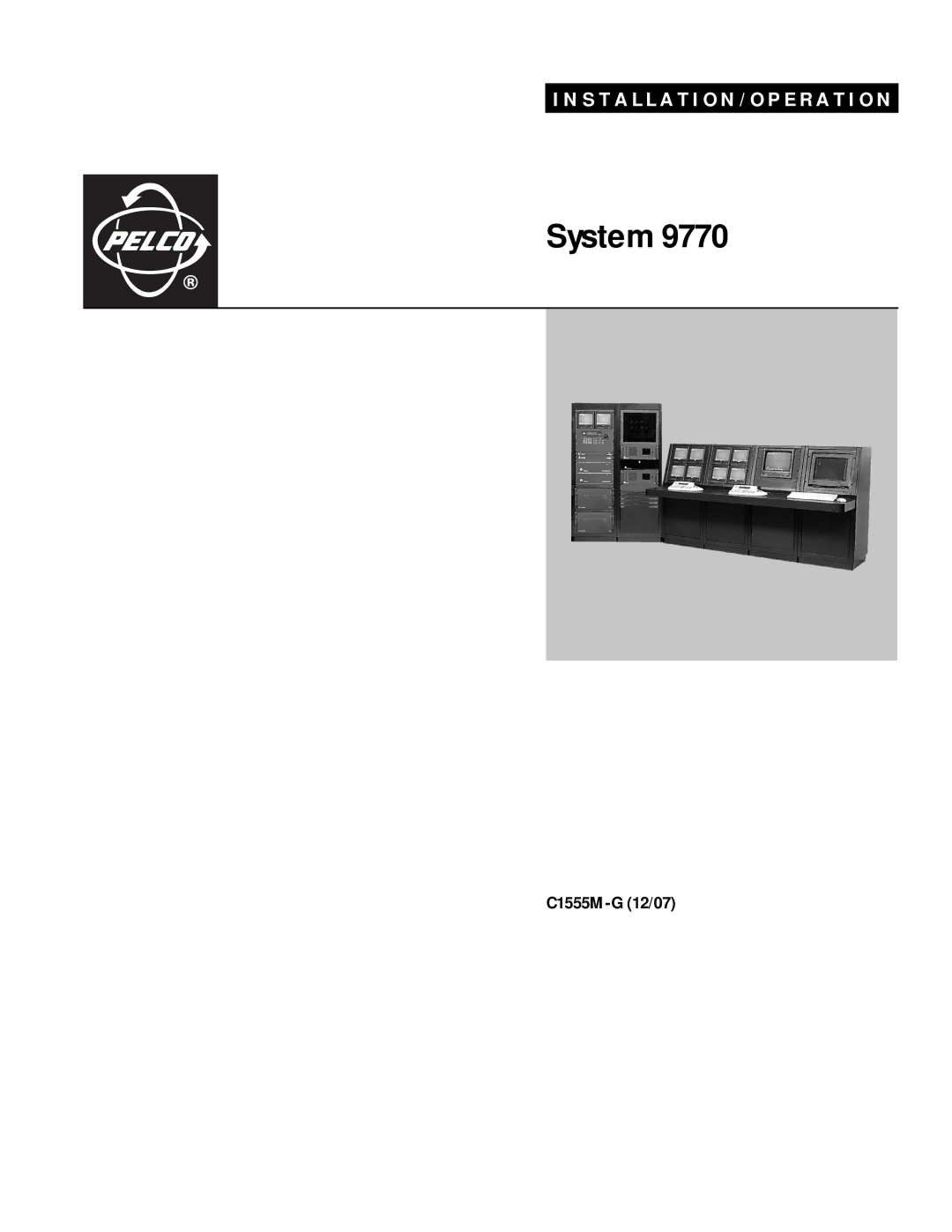 Pelco 9770 manual System 