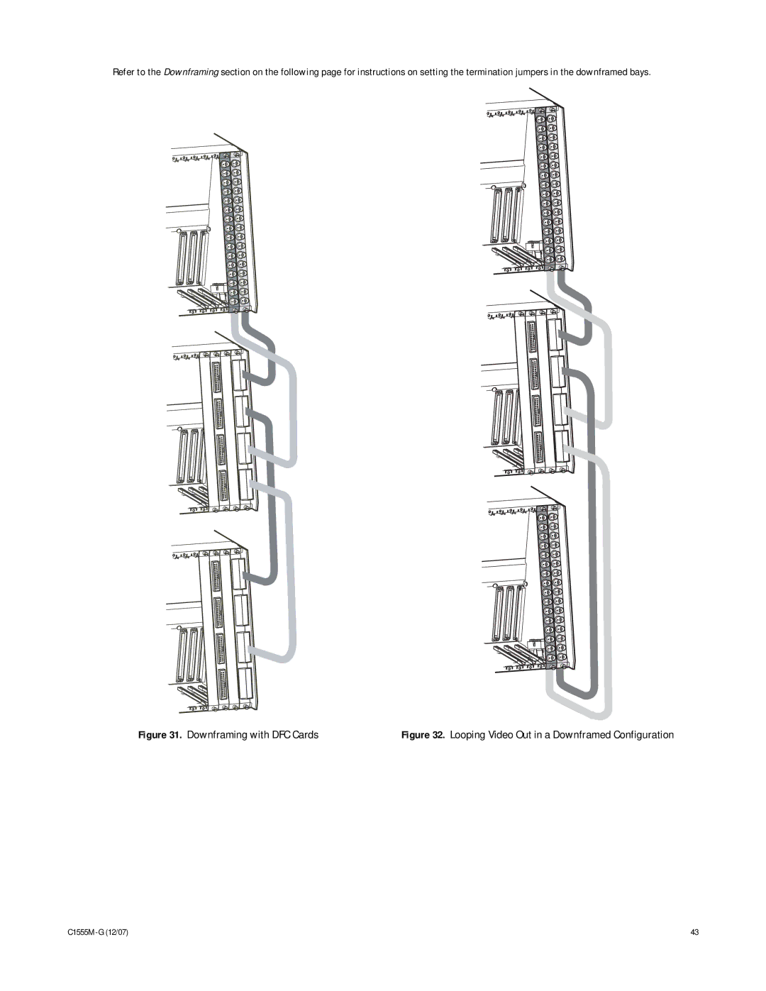 Pelco 9770 manual Downframing with DFC Cards 