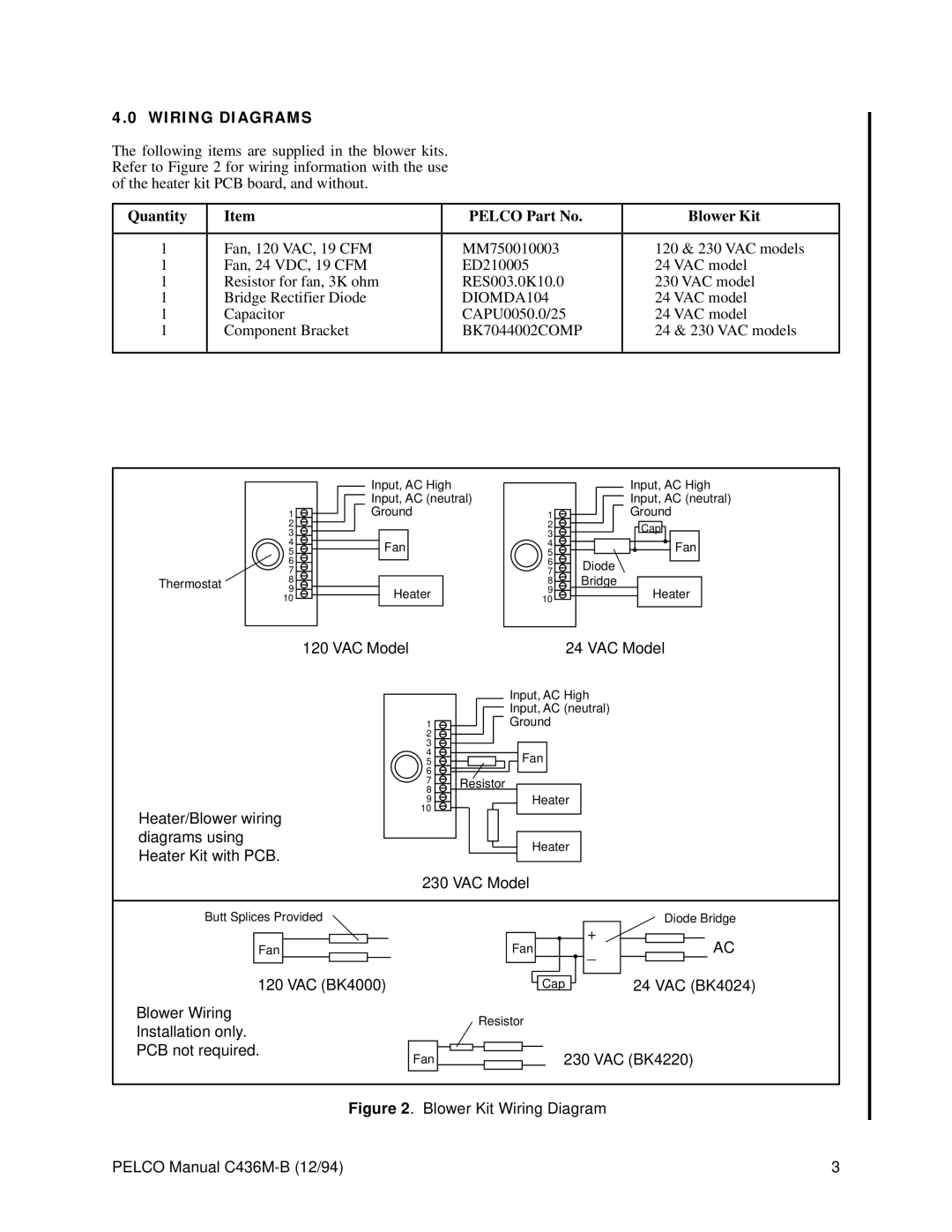 Pelco BK4024, BK4220 operation manual Wiring Diagrams, DIOMDA104 