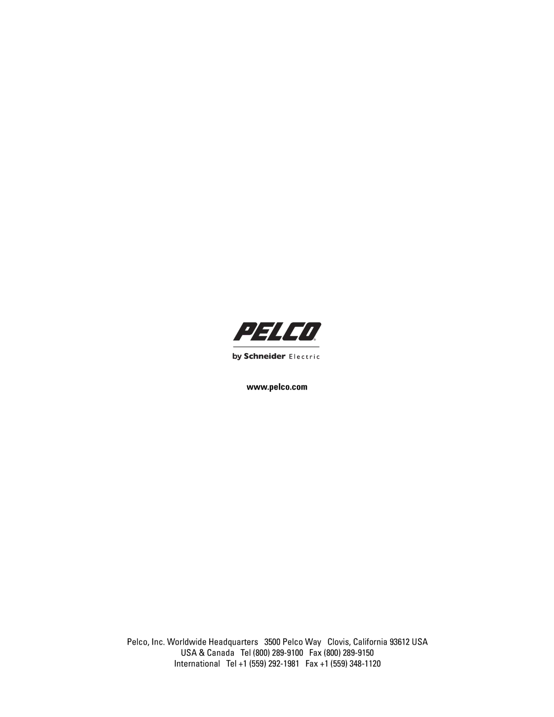 Pelco C10CH manual 