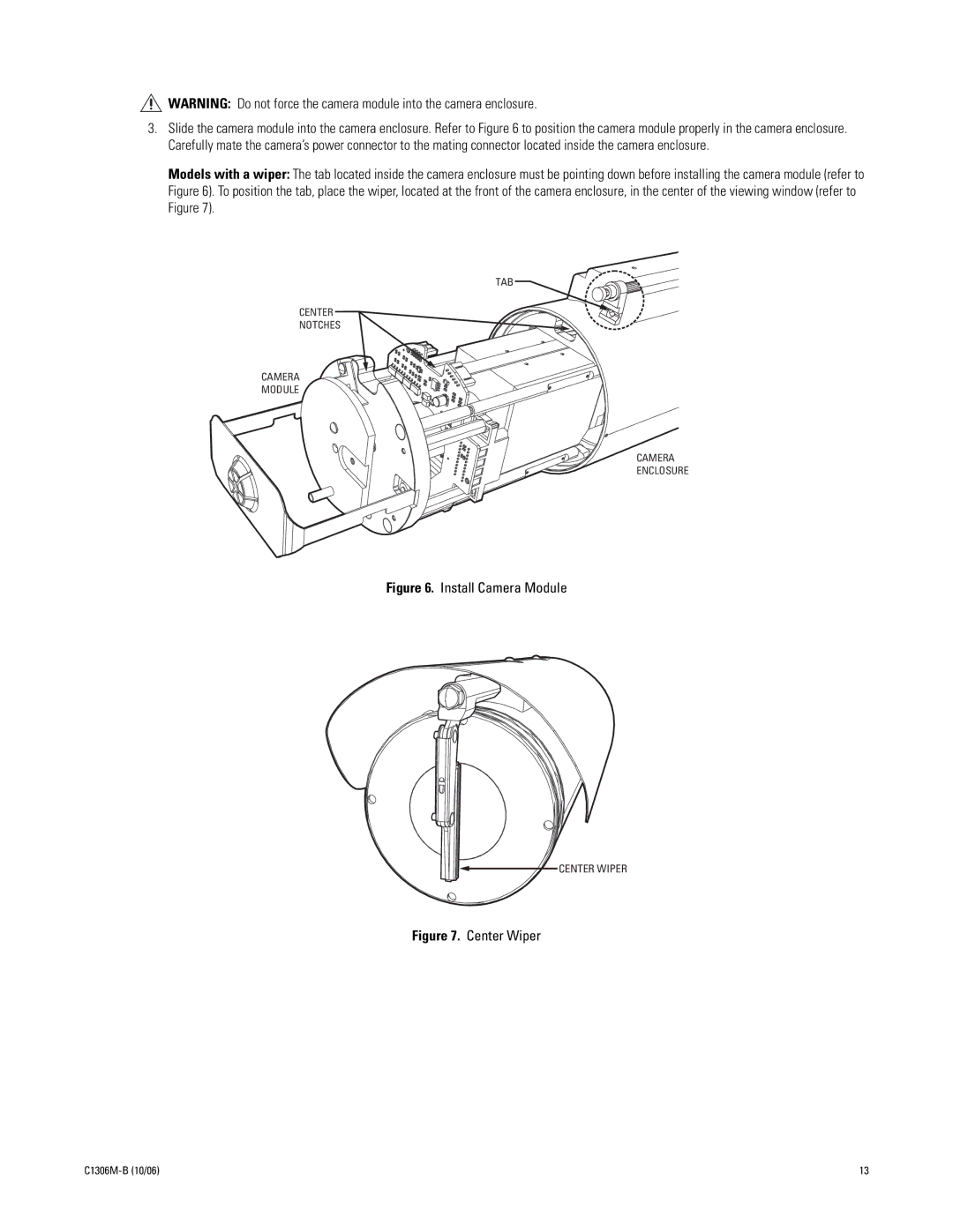 Pelco 2 C1306M-B (10/06) manual Install Camera Module 