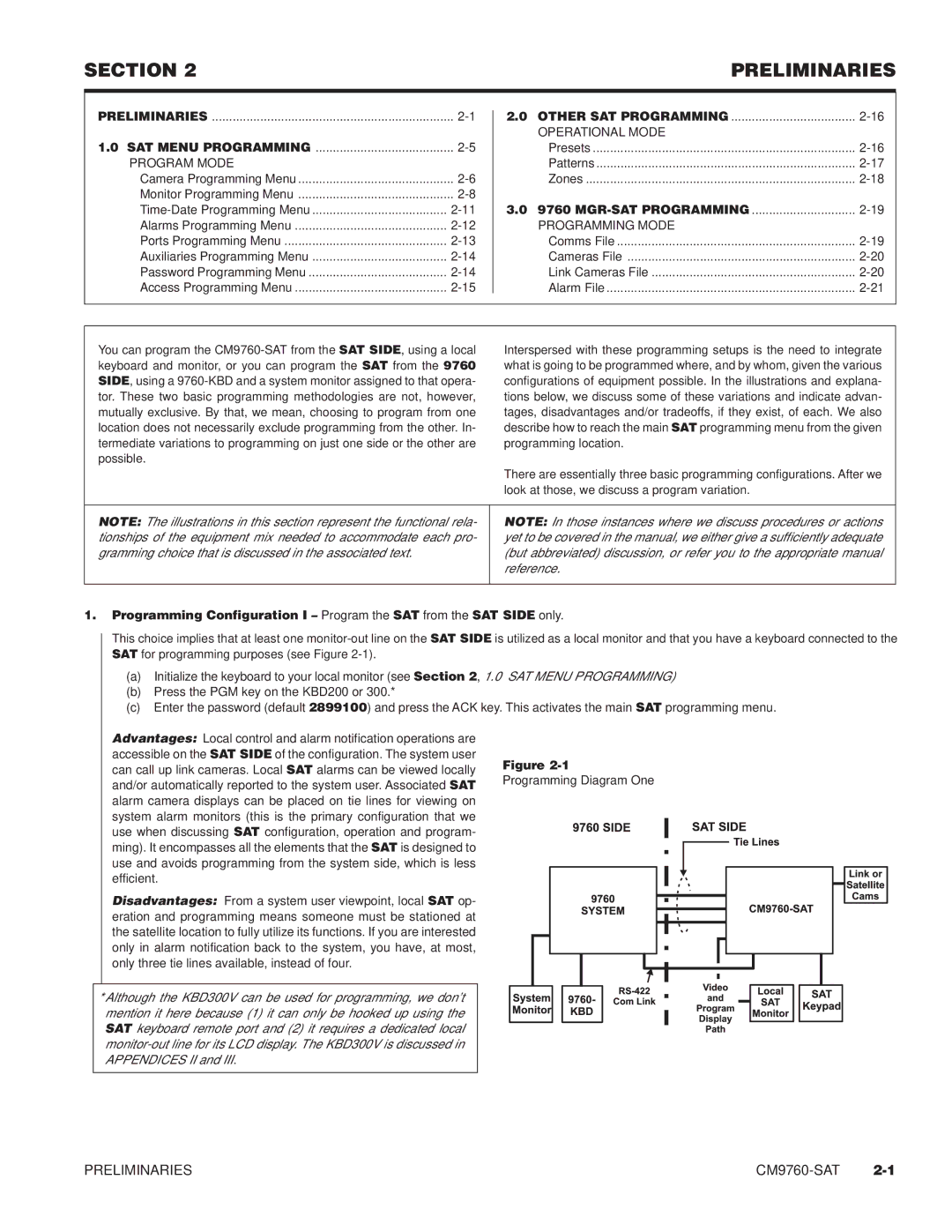 Pelco C1503M, C1501M, C549M-A, C542M-B, C538M, C541M-C, C573M-D Section Preliminaries, Programmingeliminaries and Configuration 