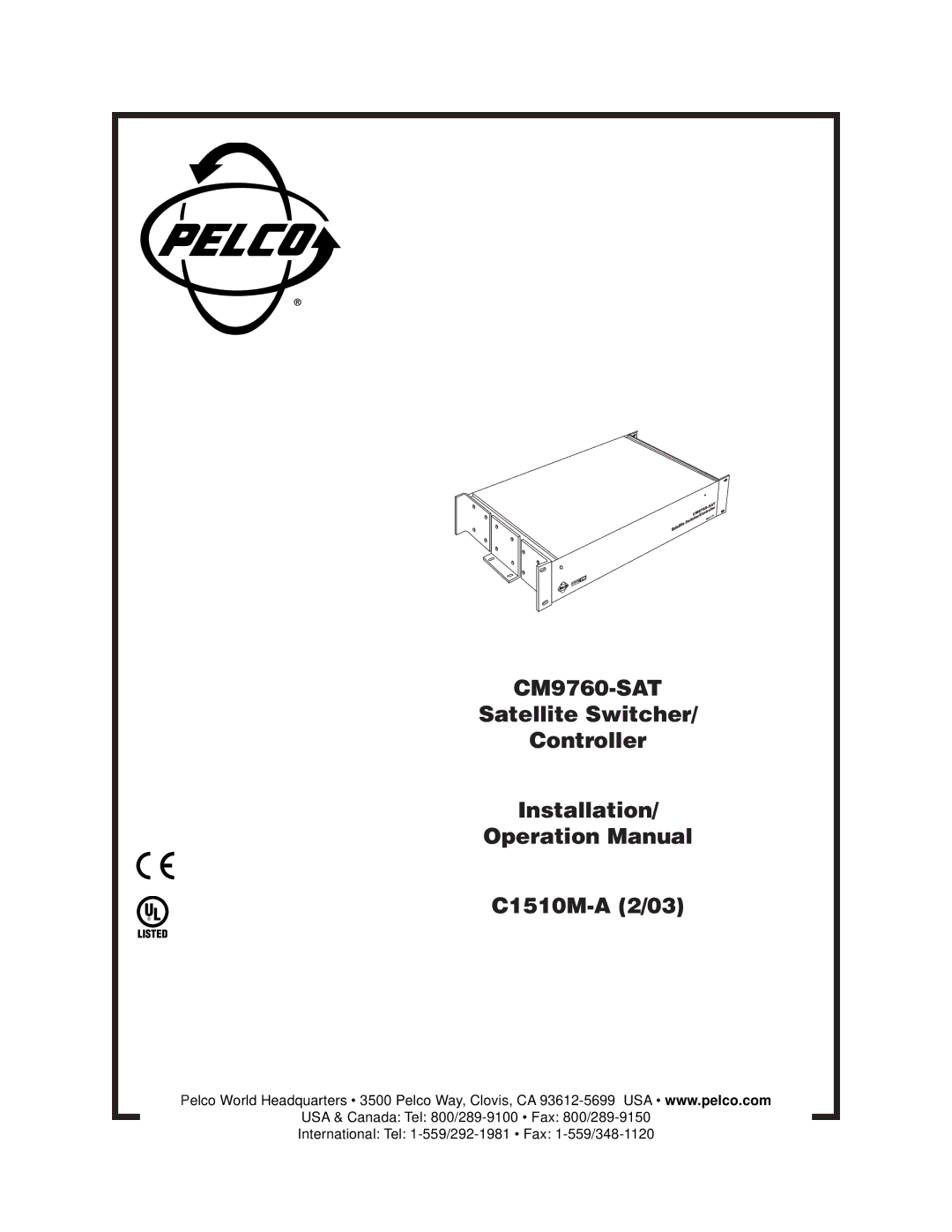 Pelco C549M-A, C1501M, C1503M, C542M-B, C538M, C541M-C, C573M-D, C544M, C579M, C543M-A, C539M-A, C572M, C578M manual 