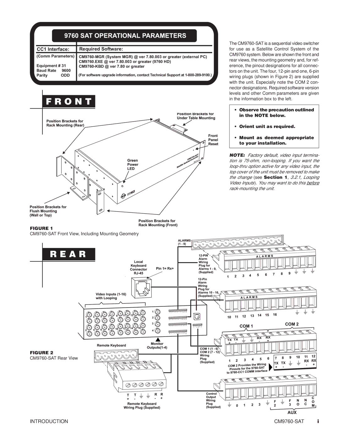 Pelco C538M, C1501M, C1503M, C549M-A, C542M-B, C541M-C, C573M-D, C544M, C579M, C543M-A, C539M-A, C572M, C578M manual O N T 