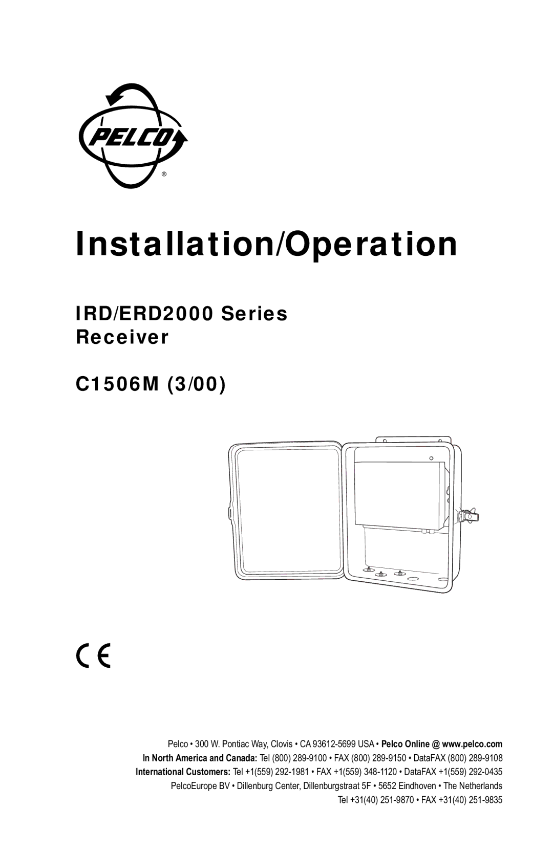 Pelco C1506M manual Installation/Operation 