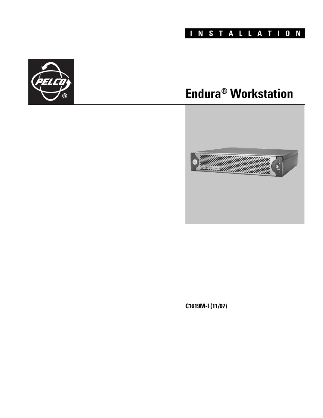 Pelco C1619M-I manual Endura Workstation 