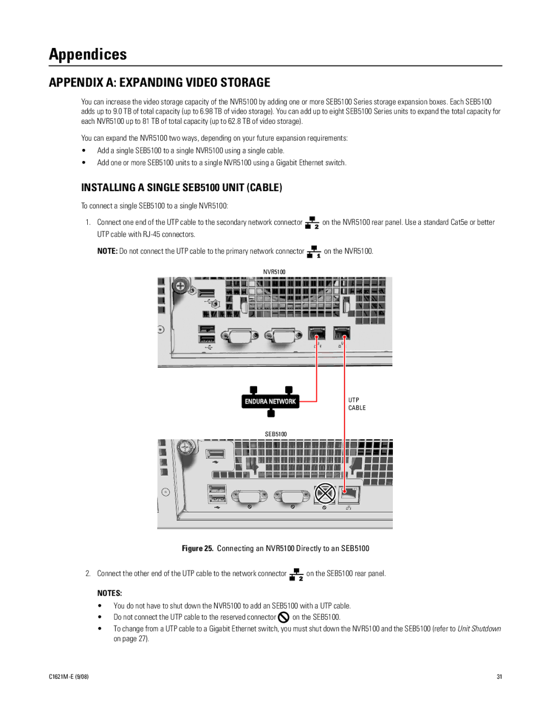 Pelco C1621M-E (9/08) 3 manual Appendices, Appendix a Expanding Video Storage 